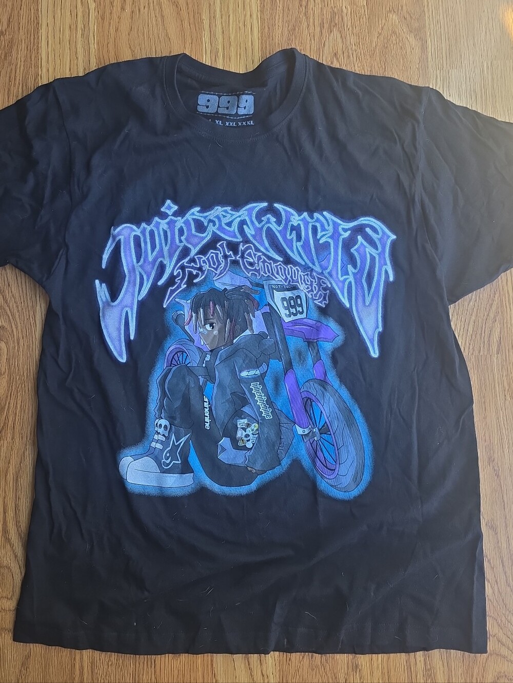 Juice WRLD 999 Not Enough Black T Shirt Men's Small S Hip Hop Rap Tee NWOT